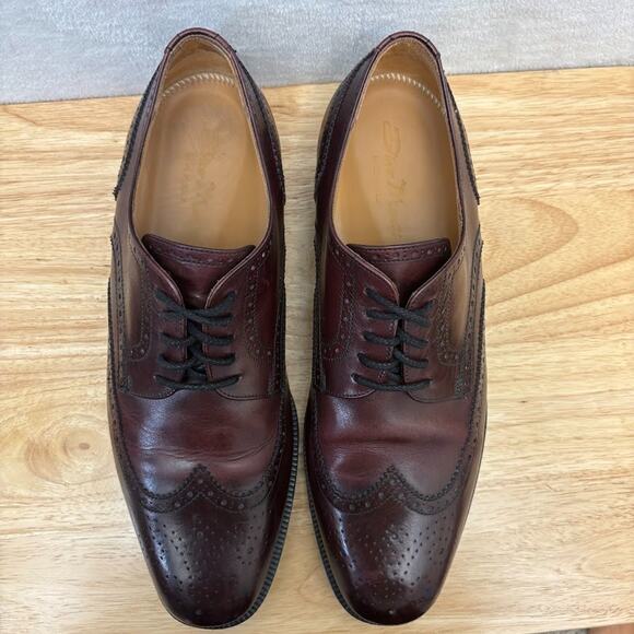 Dino Monti Alpha Mens Burgundy Leather Oxfords Lace Up Wingtip Brogue Shoes 13AA main image 5